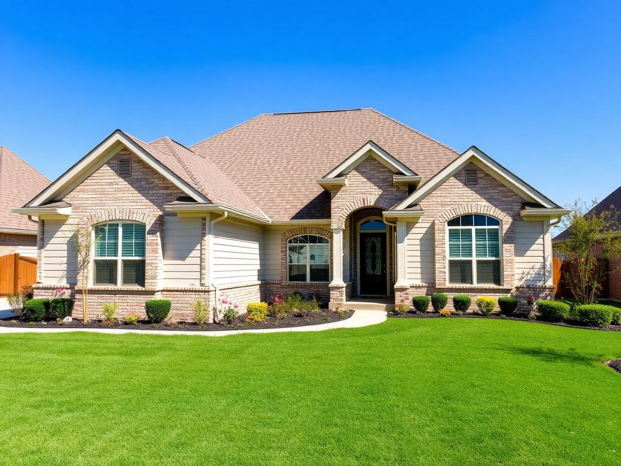 Residential home with new roof in Greater Houston